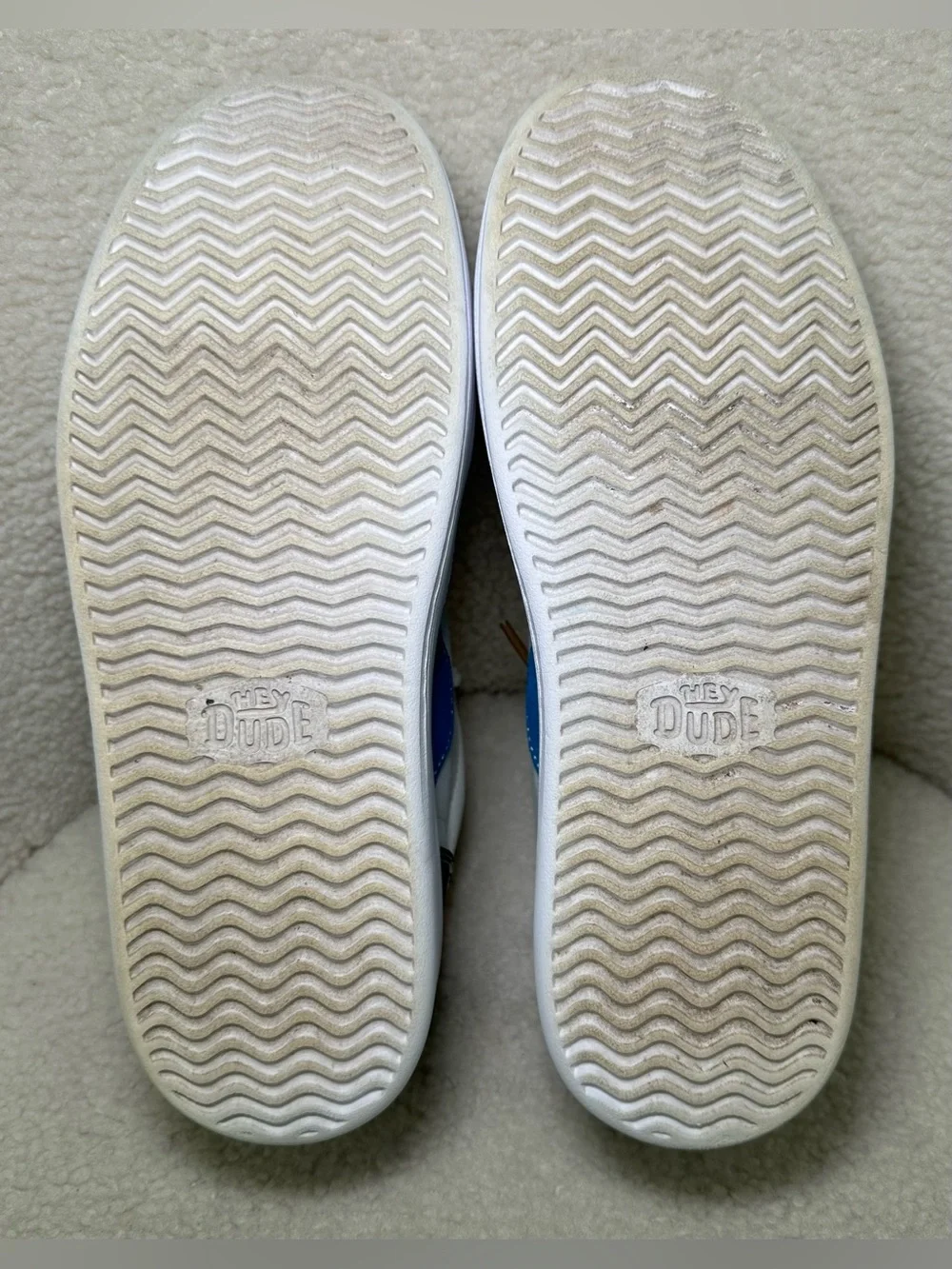 Hey Dude Hudson Lift Colorblock Platform Sneakers White Blue Pink Cute Colorful